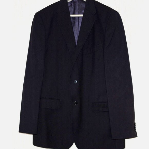 Ermenegildo Zegna Saks Fifth Avenue Black Wool Blazer Size 42R